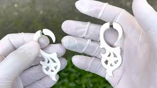 Tutorial wearing split gauges or fake gauges. By tindik bali