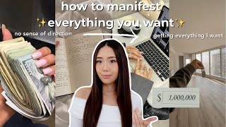 How to MANIFEST your dream life in 2024: goal setting, building habits, resume, finance + FREE guide