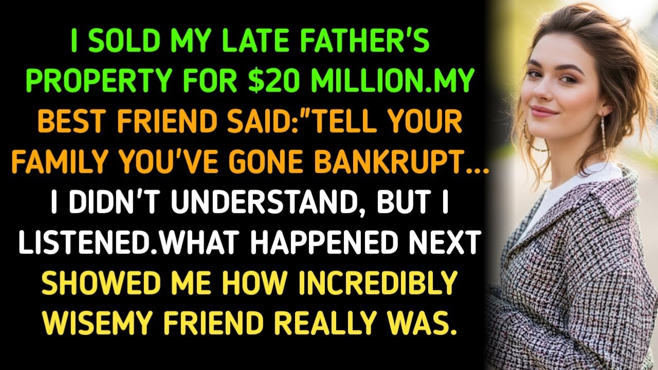 I SOLD MY LATE FATHER'S PROPERTY FOR $20 MILLION.MY BEST FRIEND SAID ...