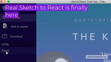 Real Sketch to React Export is here