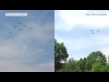 Social captures vintage planes flying over dc