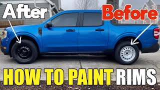 Easy DIY On How To Paint The Rims On A 2022 Ford Maverick Truck Step By Step Transforming The Look
