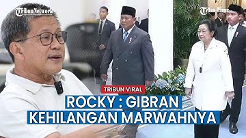 Komentar Rocky Gerung soal Gibran Jalan di Belakang Prabowo & Megawati, Wapres Kehilangan Marwahnya