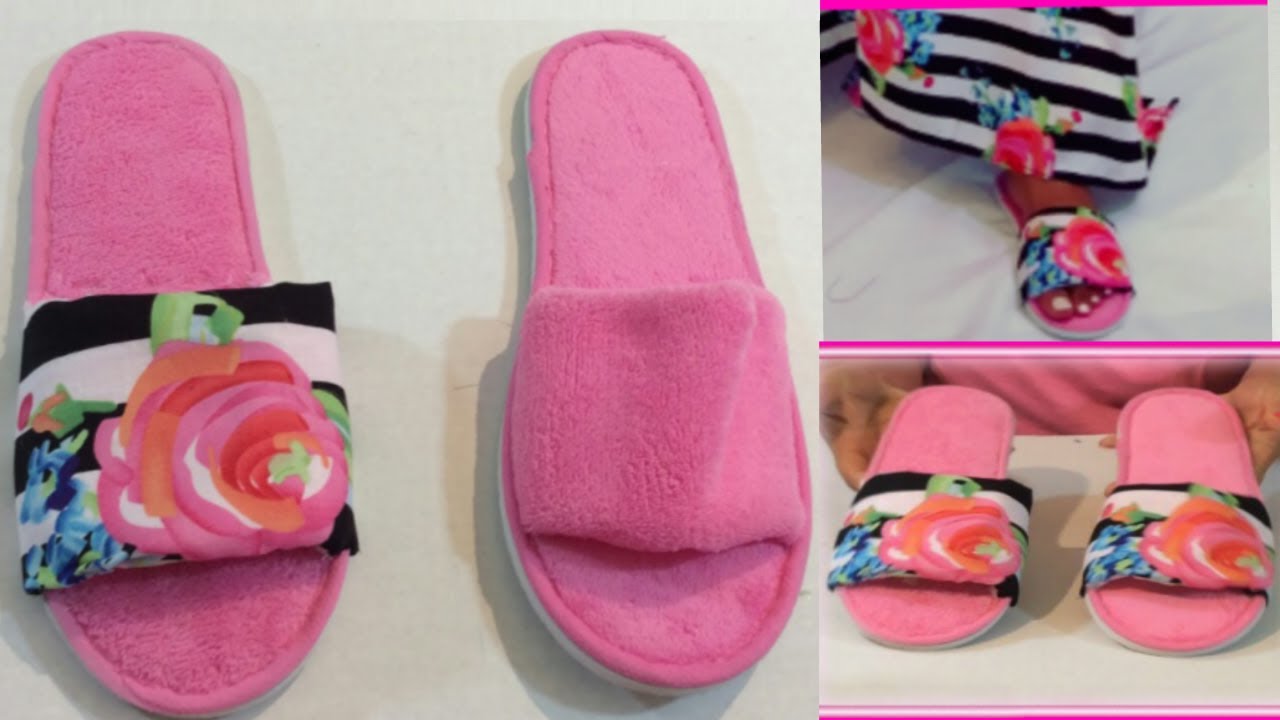 DIY Dollar Tree Slippers inspired by 