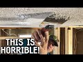 Scraping Popcorn Ceilings.. There HAS TO BE a BETTER WAY! Ep. 9