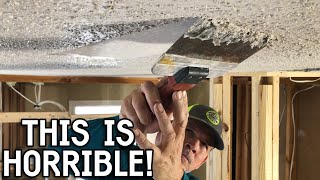 Scraping Popcorn Ceilings.. There HAS TO BE a BETTER WAY! Ep. 9