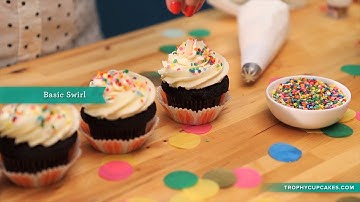 Trophy Frosting Techniques - How to pipe a basic swirl