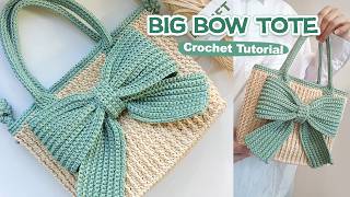 Crochet Big Bow Tote Bag Tutorial | Cute & Easy Summer Bag