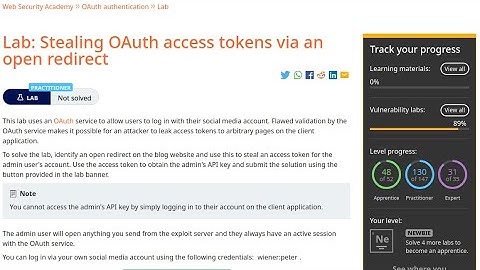 Web Security Academy | OAuth | 4 - Stealing OAuth Access Tokens Via An Open Redirect