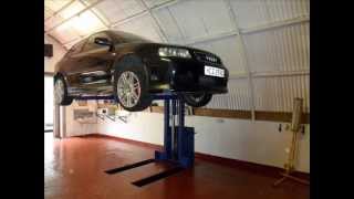 home made 1 post car lift,