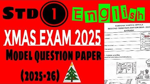 Class1 English Christmas exam question paper|class1english second term|class1 second unit test
