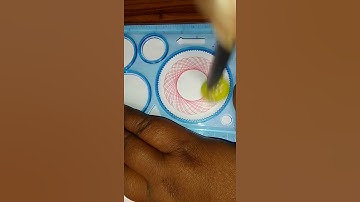 How many rotation were drawn???#asmr#spirograph #drawing #satifying #viralvideo 🧡💚💛