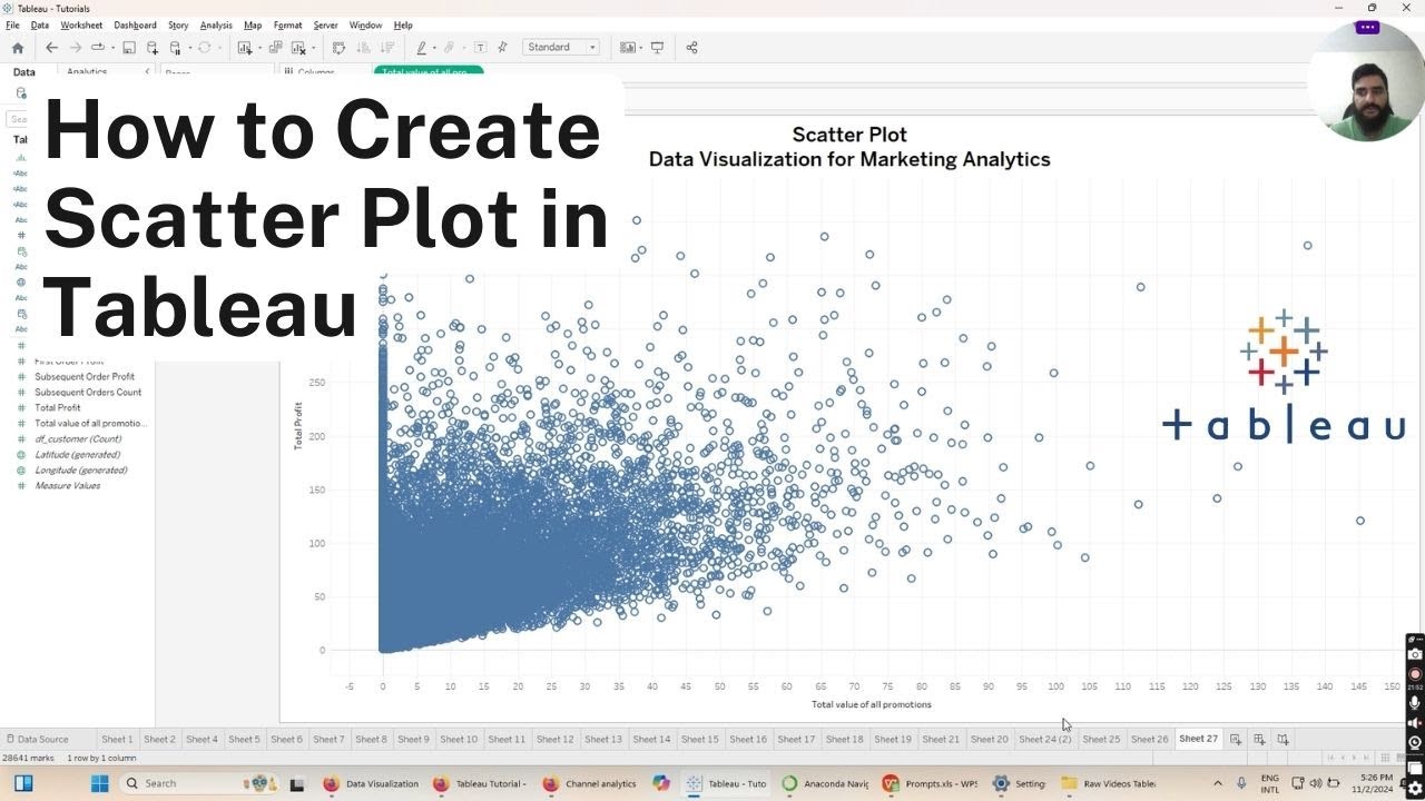 How to Create Scatter Plot in Tableau | Tableau Charts - YouTube