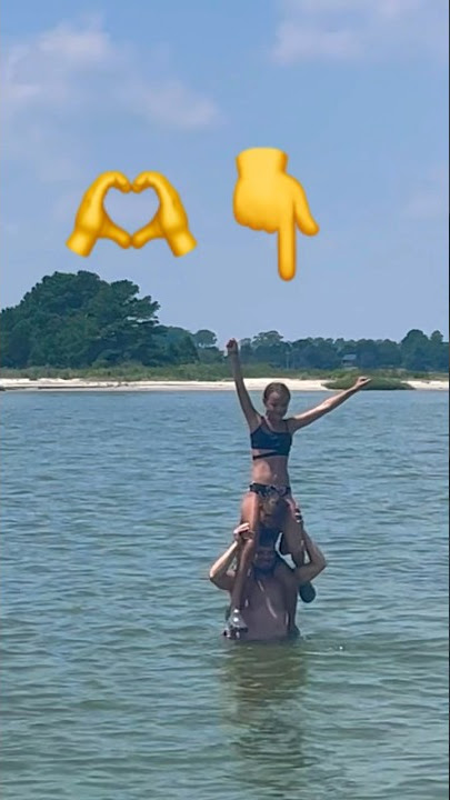 FINALLY! Achieved the THREE person shoulder ride…. #family #tricks #water