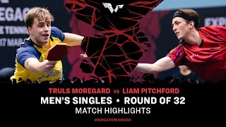 Truls Moregard vs Liam Pitchford | MS R32 | Singapore Smash 2024