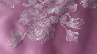 Ivory Printed Silk Satin Fabric – Lavanda screenshot 3