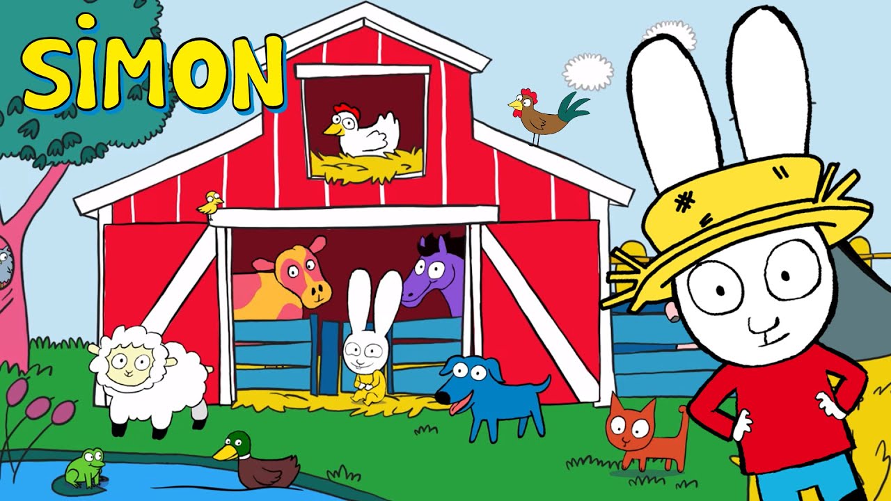 ¡Vamos a la granja con Simón! 🐮🚜 Aprende con Simon | Dibujos animados para niños