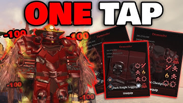 This ARMOR Recipe ONE TAPS ENEMIES In THE FORGE Roblox...