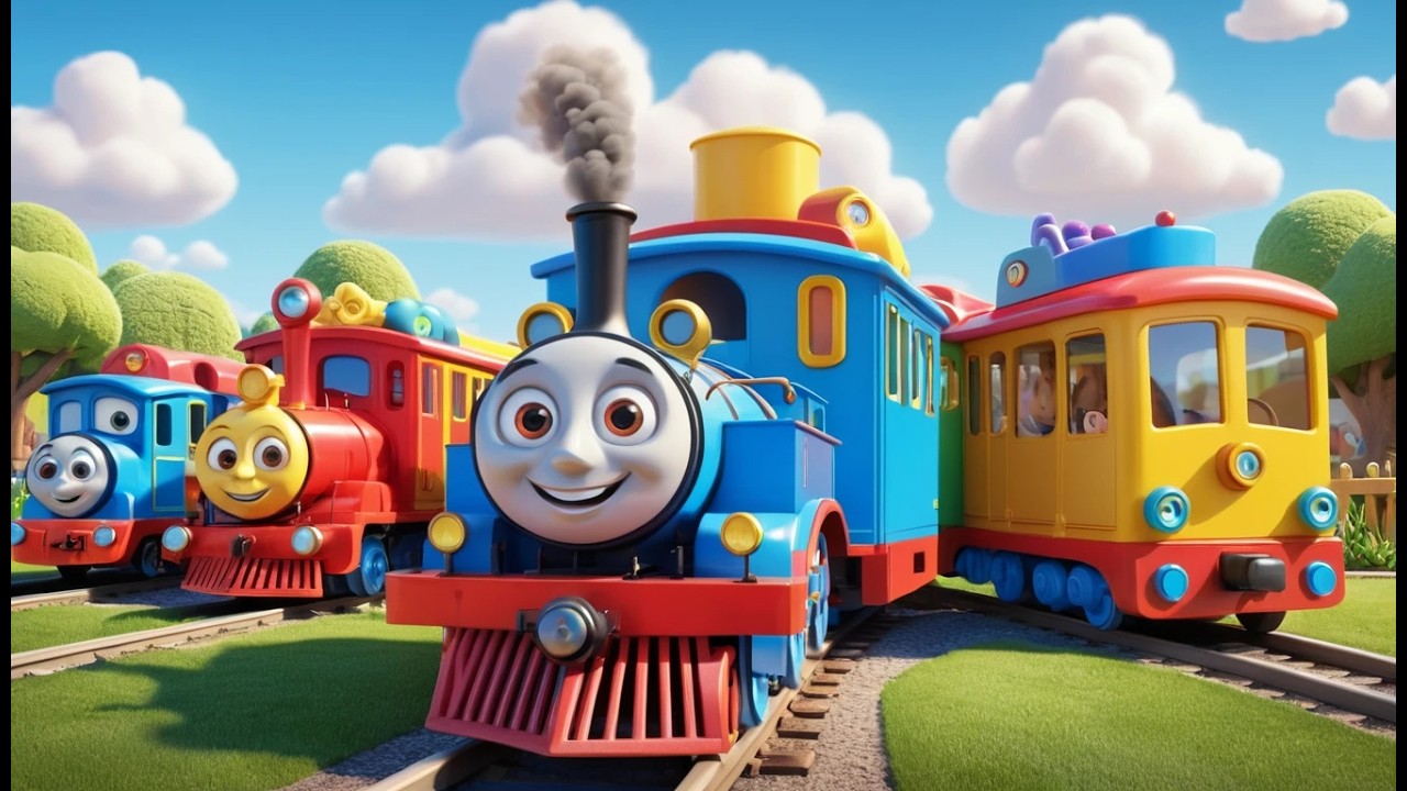 Drei kleine Spielzeugeisenbahnen Tuck Tuck | Kinderlieder & Eisenbahn Abenteuer