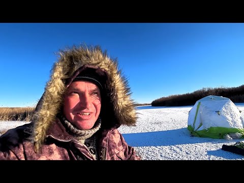 Две ночи в палатке ,рыбалка первый лёд.