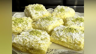 Napoleon Dessert Cake Recipe | طرز تهیه ی شیرینی ناپلئونی
