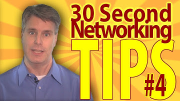 Pitch for Success 30 Second Networking Tip No 4