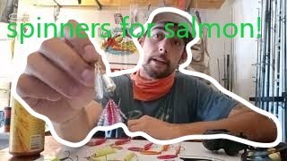 SALMON TACKLE(spinners and flossing techniques)