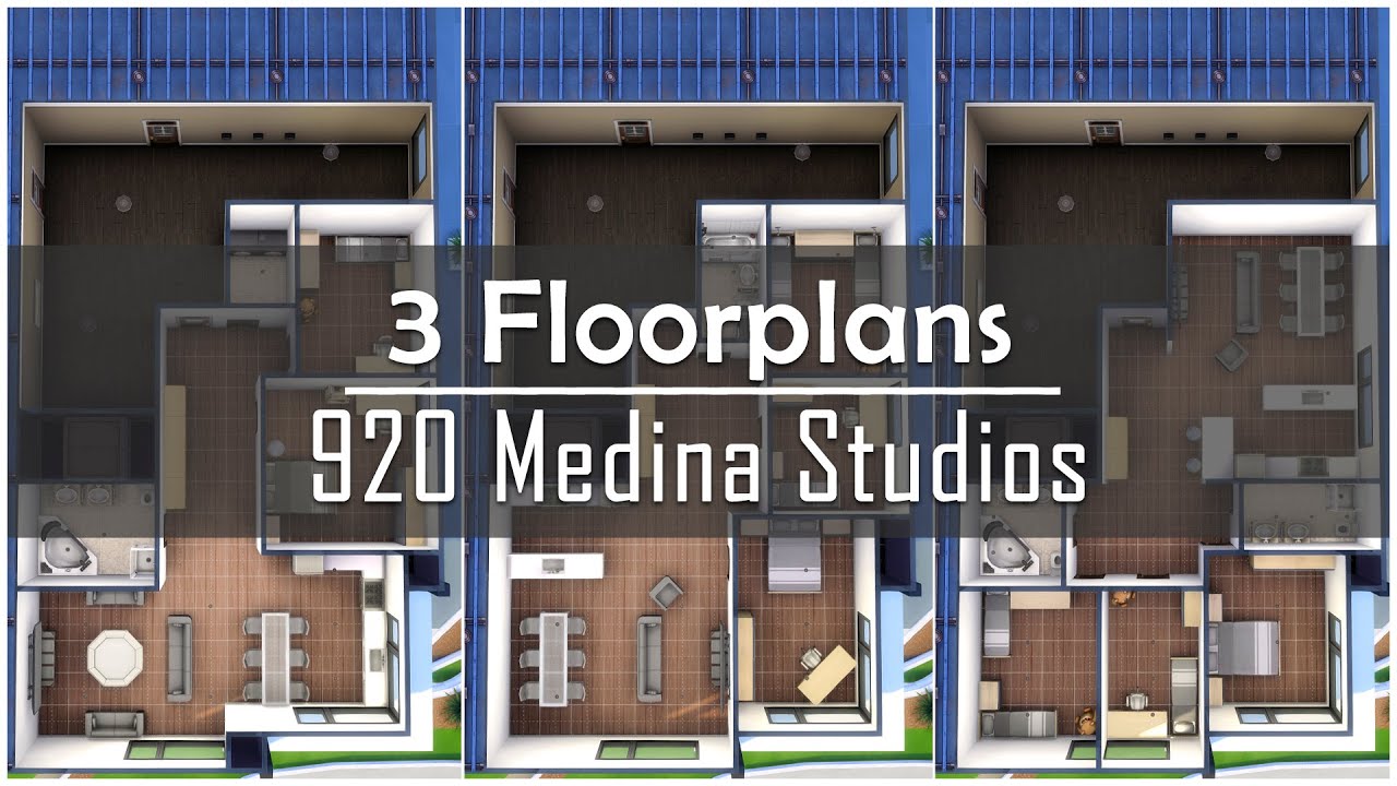 9 Medina Studios 3 Floorplans The Sims 4 Ts4 Youtube