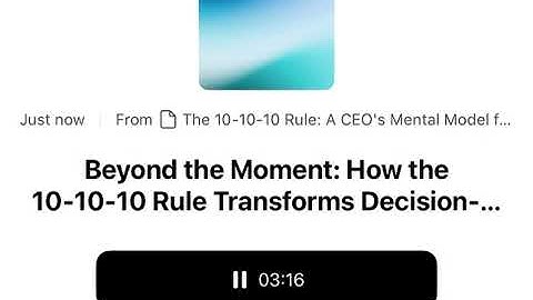 Mastering Decisions with the 10-10-10 Rule | Think Beyond the Moment
