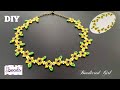 Sunflower Seed beads Necklace || Summer flower Necklace