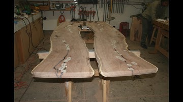 Live edge slab dining table, part 2 of 3