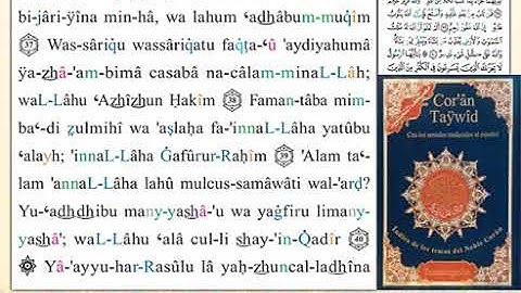 ختمة من مصحف التجويد باللغة الإسبانية الصفحة رقم 114