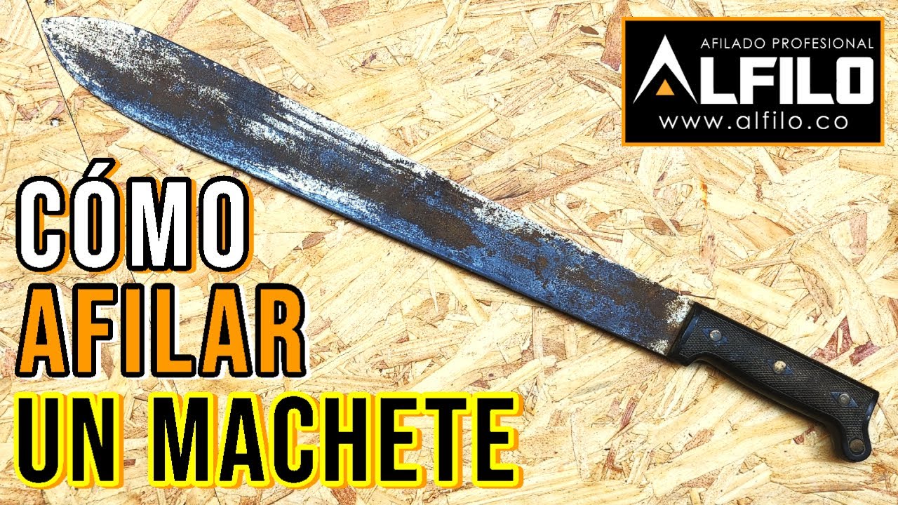 COMO AFILAR UN MACHETE//afilado con lima triangular#como darle filo a un  cuchillo./afilar. 