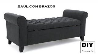 DIY  Baúl capitoné con brazos