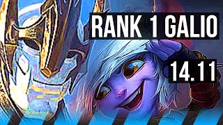 GALIO vs TRISTANA (MID) | Rank 1 Galio, 7/0/7, Godlike, Rank 25 | JP Challenger | 14.11