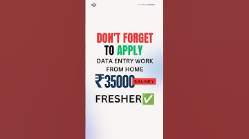 Work From Home Job Alert! 🚀 | Data Entry & Back Office Jobs | Apply Now! #jobs