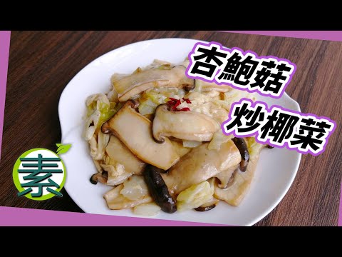 素菜食譜 杏鮑菇炒椰菜 做法簡單又美味 只需三種材料的家常素菜 | 素食好煮意