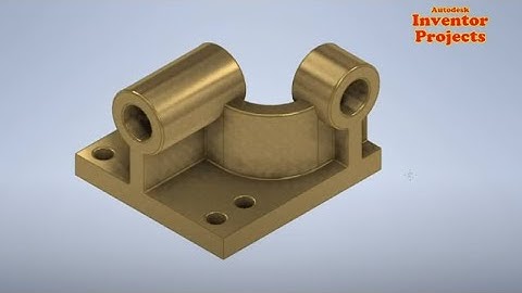 Autodesk Inventor Tutorial: How to Design a 3D Part using Extrude, Extrude Cut, Fillet, Plane,