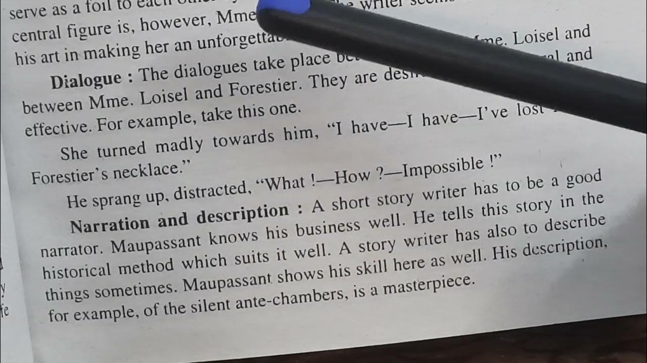 Long answer, Short answer and MCQs (objective questions) on 'The