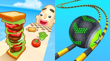 Sandwich Runner vs Going Balls - All Level Gameplay Android,iOS - NEW APK MOD UPDATE GAMEPLAY 2025