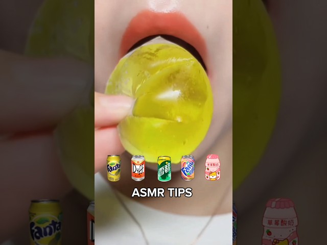 asmr FANTA 🍊 DUFF 🍺 SPRITE 🟢 JELLY 🥤🧃🍹🍸 SODA DRINKING  🔊🤤 SUPER SATISFYING 이모지 먹방 #shorts  #asmr
