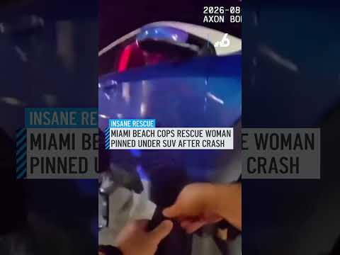 Miami Beach cops rescue woman pinned under SUV after crash
