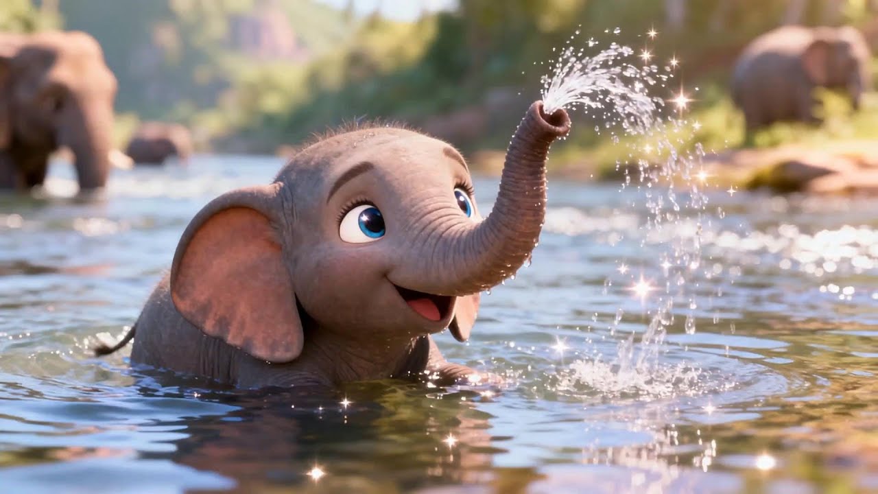 Tiny Elephant Parade Adventure | Fun Jungle Nursery Rhyme for Kids | Animated Cartoon Video Song