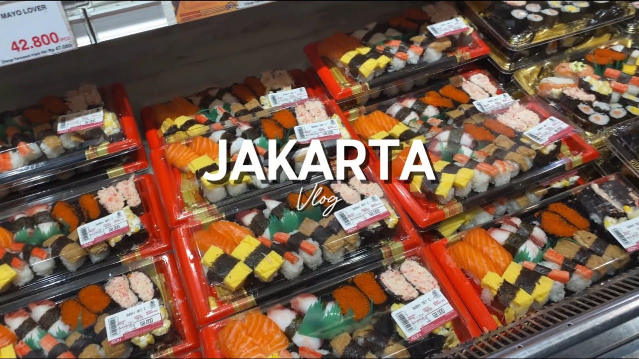 Jakarta Vlog - AEON Mall Tanjung Barat - beli SUSHI - Makan Ramen