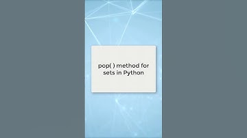 How to implement pop( ) method for sets in Python #pythonshot #python3 #set #shortvideo #shorts