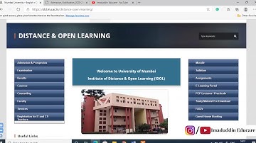 IDOL Admission 2020-21 | FYBCOM | FYBA | MCOM | MA | IDOL Admission Update | IDOL Mumbai university
