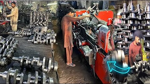 Production of Crankshafts in Factory Complete Process || Machining 3 Cylinder Engine Crankshaft.