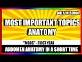 Most important topics of abdomen for mbbs 1st year exam abdomen anatomy