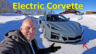 Electrified Corvette E-RAY - First Drive! (in the snow)