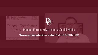Deposit Forum: Advertising & Social Media